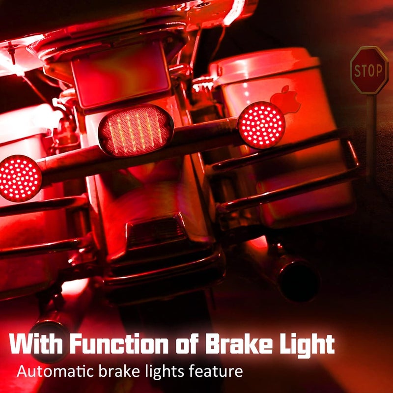 SUNPIE Motorcycle Underglow LED Light Kit for Davidson 12 PCS RGB Under Glow Strip w/Brake Turn Signals for Harley Honda Kawasaki Suzuki Indian, Waterproof Multi Color Strips Light with APP/RF Remote - Image 3